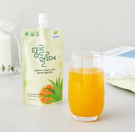 [JEJU] Samda Aloe organic Tamgul Aloe Juice 100ml x 20 Packs