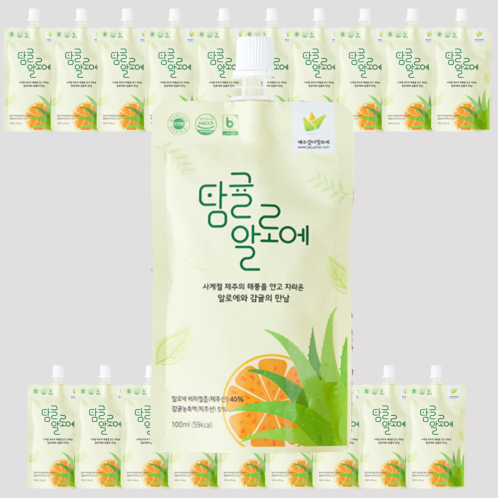 [JEJU] Samda Aloe organic Tamgul Aloe Juice 100ml x 20 Packs